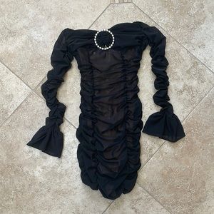 NBD REVOLVE black rhinestone dress 11:30 mini